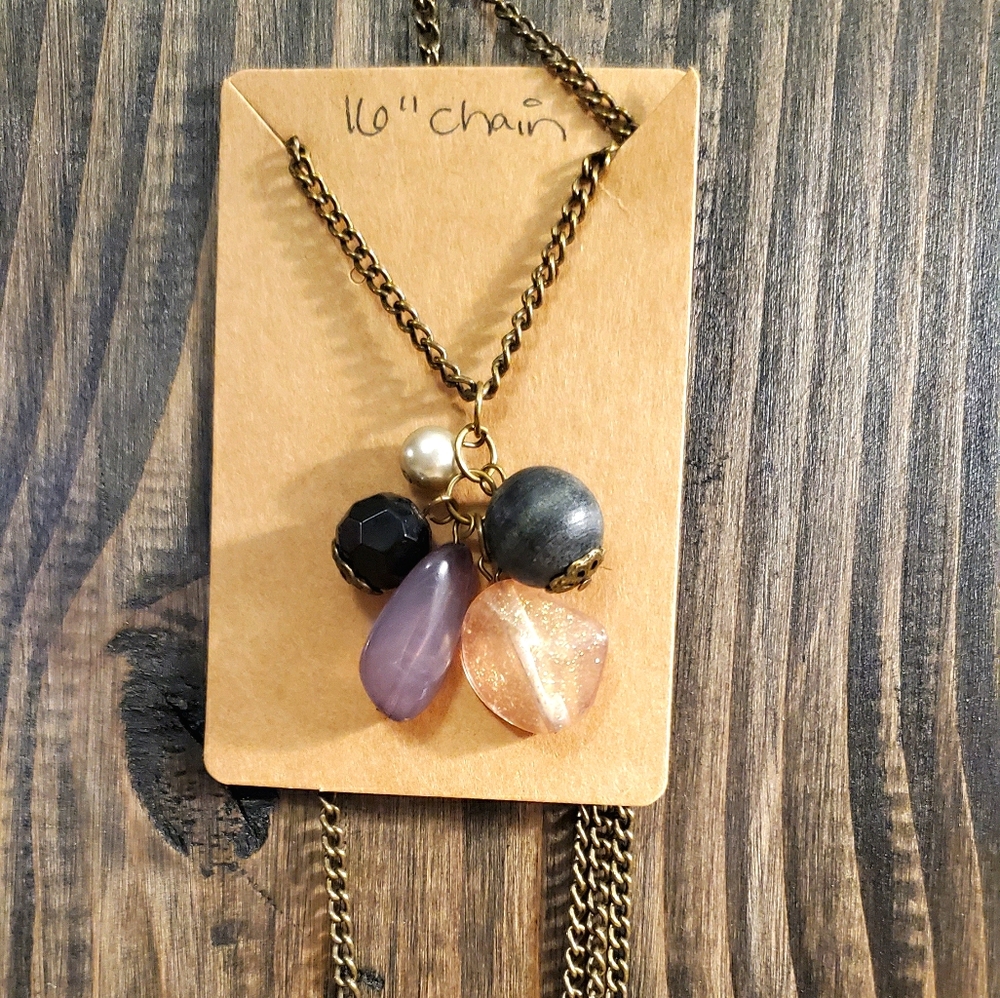 Multi beaded color long necklace